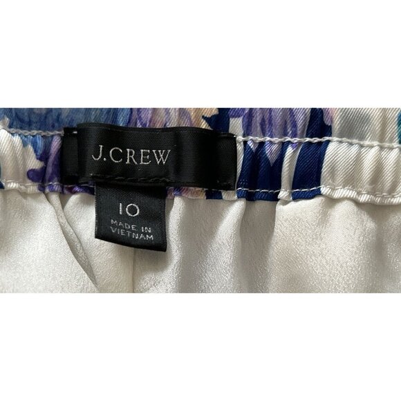J.Crew Summer Pants Pull-up Drawstring Floral Size 10 - Picture 6 of 11